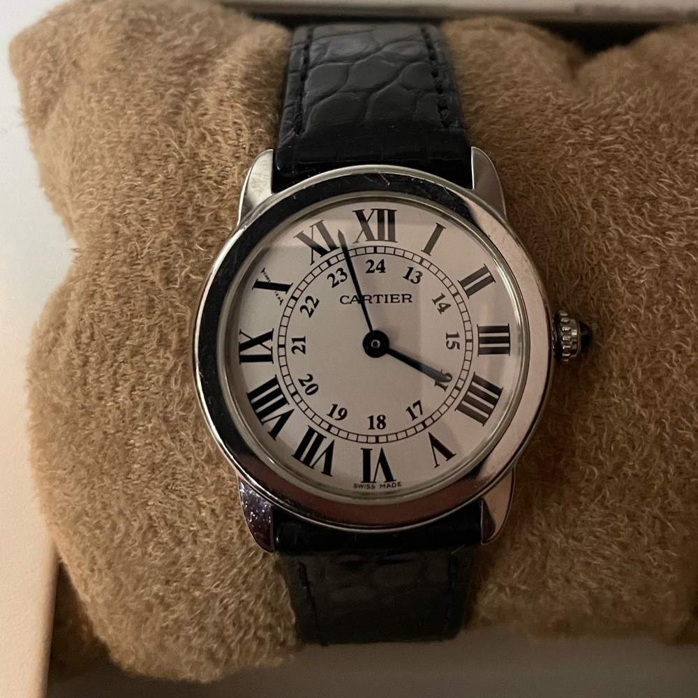 Cartier Ronde Solo 3601 Stainless Steel Ladies Watch New Battery